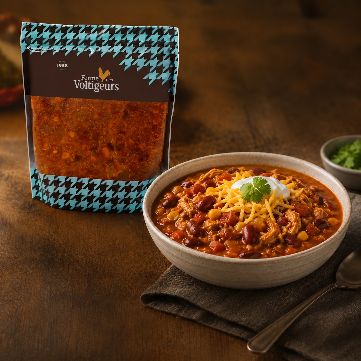 voltigeurs - chili poulet grain 15.98$ dans met prep